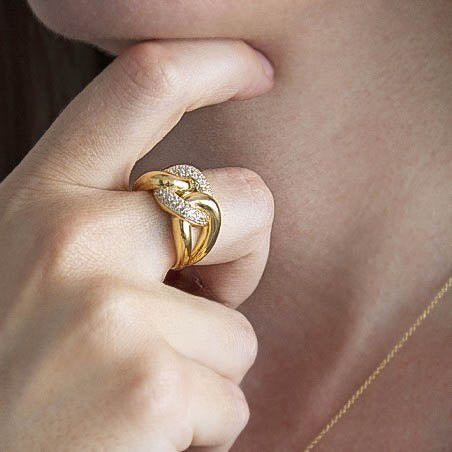 Aderezo plata circonitas baño oro