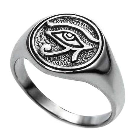 Anillo de plata de ley sello ojo de horus