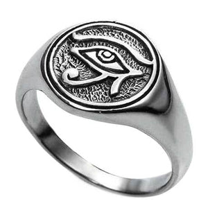 Anillo de plata de ley sello ojo de horus
