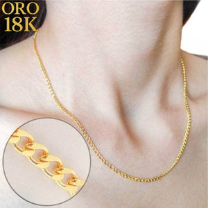 Cadena oro de ley 18k para mujer o niña 