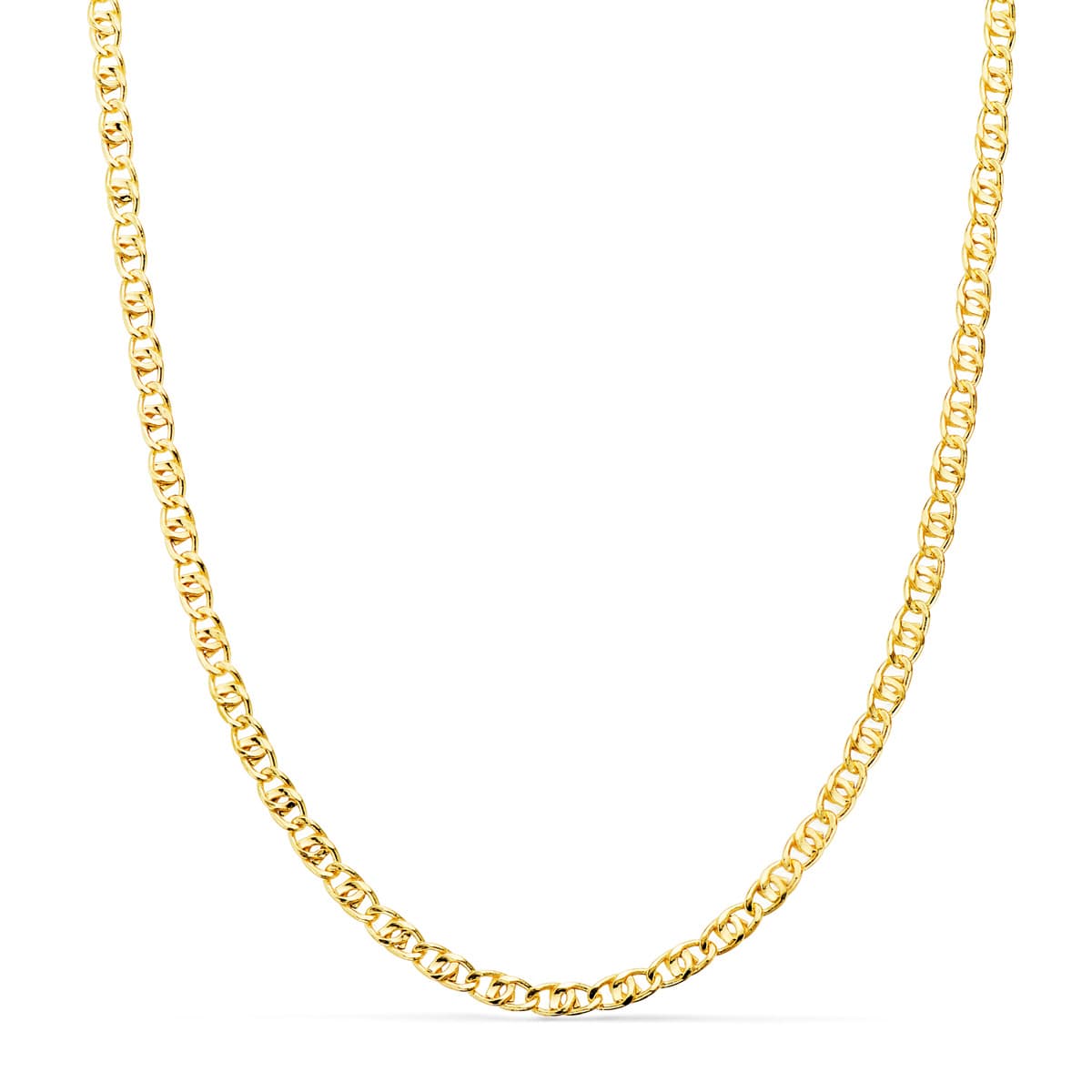 Cadena de oro 18k eslabón ancla hueco de 50 cm y 3 mm de ancho