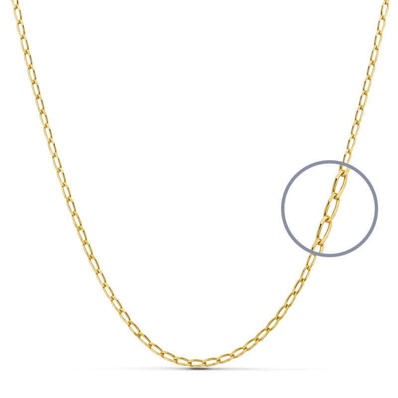 Cadena de oro 18k bilbao maciza de 60 cm y 1,7 mm de ancho