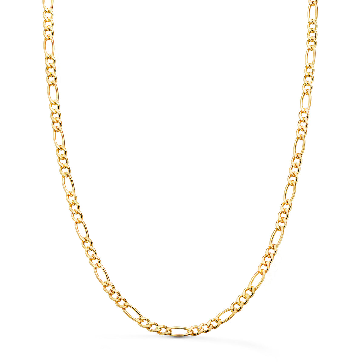 Cadena de oro 18k tipo cartier hueca de 60 cm y 4 mm de ancho
