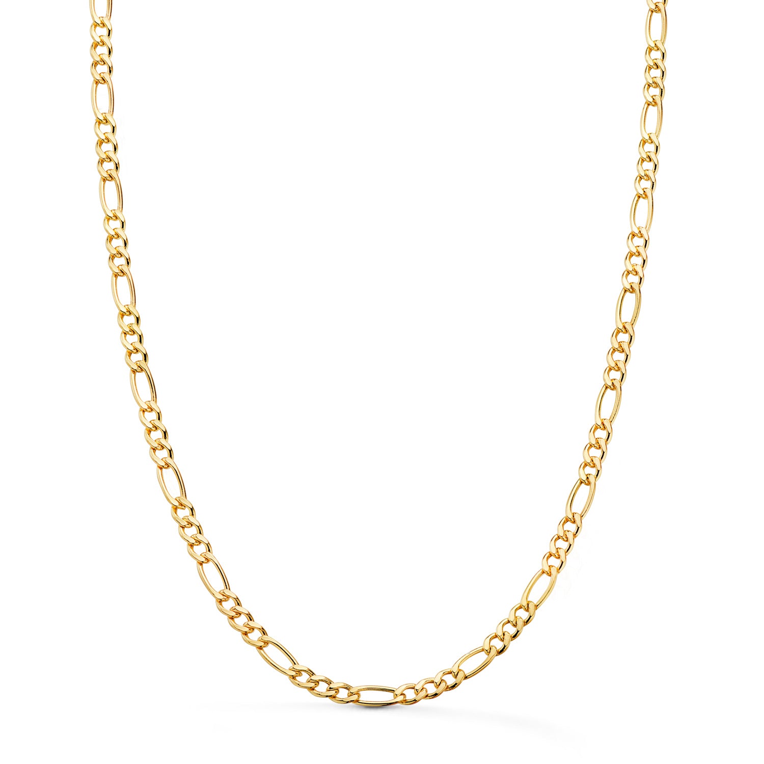 Cadena de oro 18k tipo cartier hueca de 60 cm y 4 mm de ancho