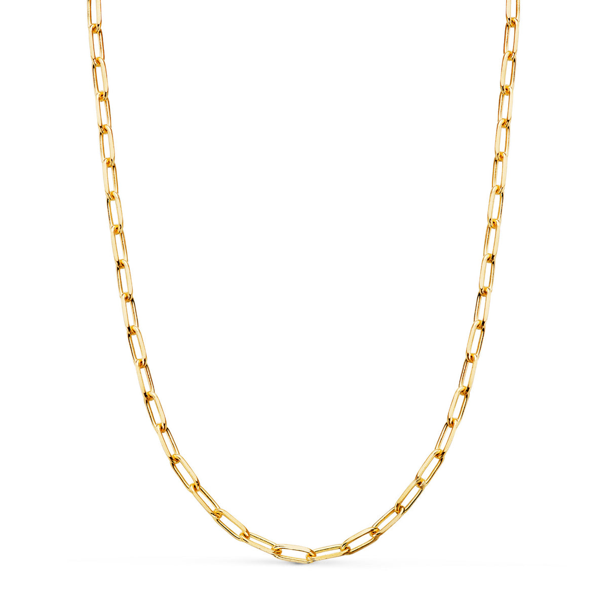Cadena de oro 18k forzada maciza de eslabón alargado 8 x 3 mm y 50 cm