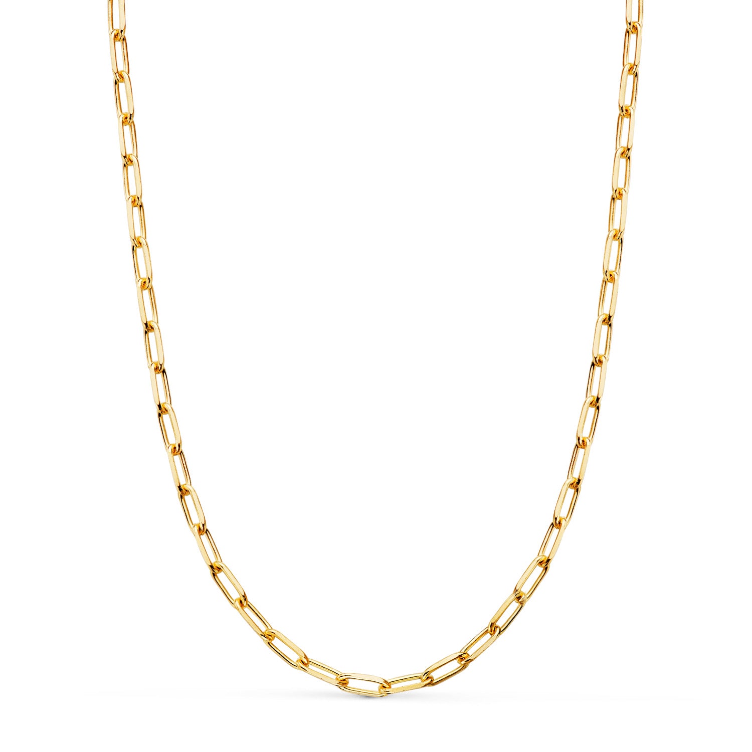 Cadena de oro 18k forzada maciza de eslabón alargado 8 x 3 mm y 50 cm