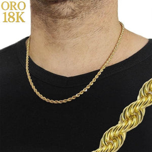Cordón de oro de ley para hombre 18k de 50cm.
