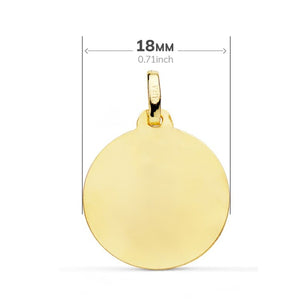 MEDALLA DE ORO 18K SANTA GEMA TRASERA