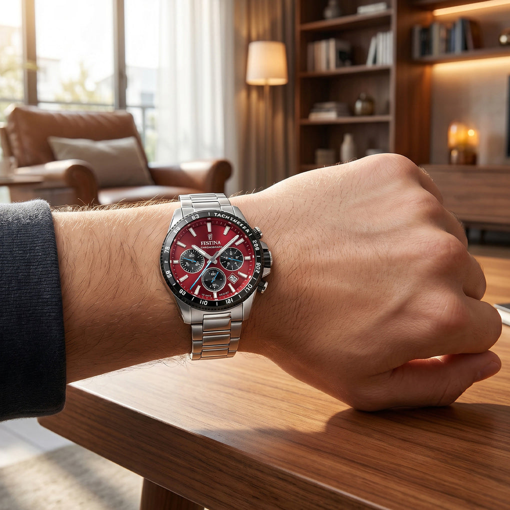 Reloj Festina Timeless Chronograph F20560/7 puesto en la muñeca