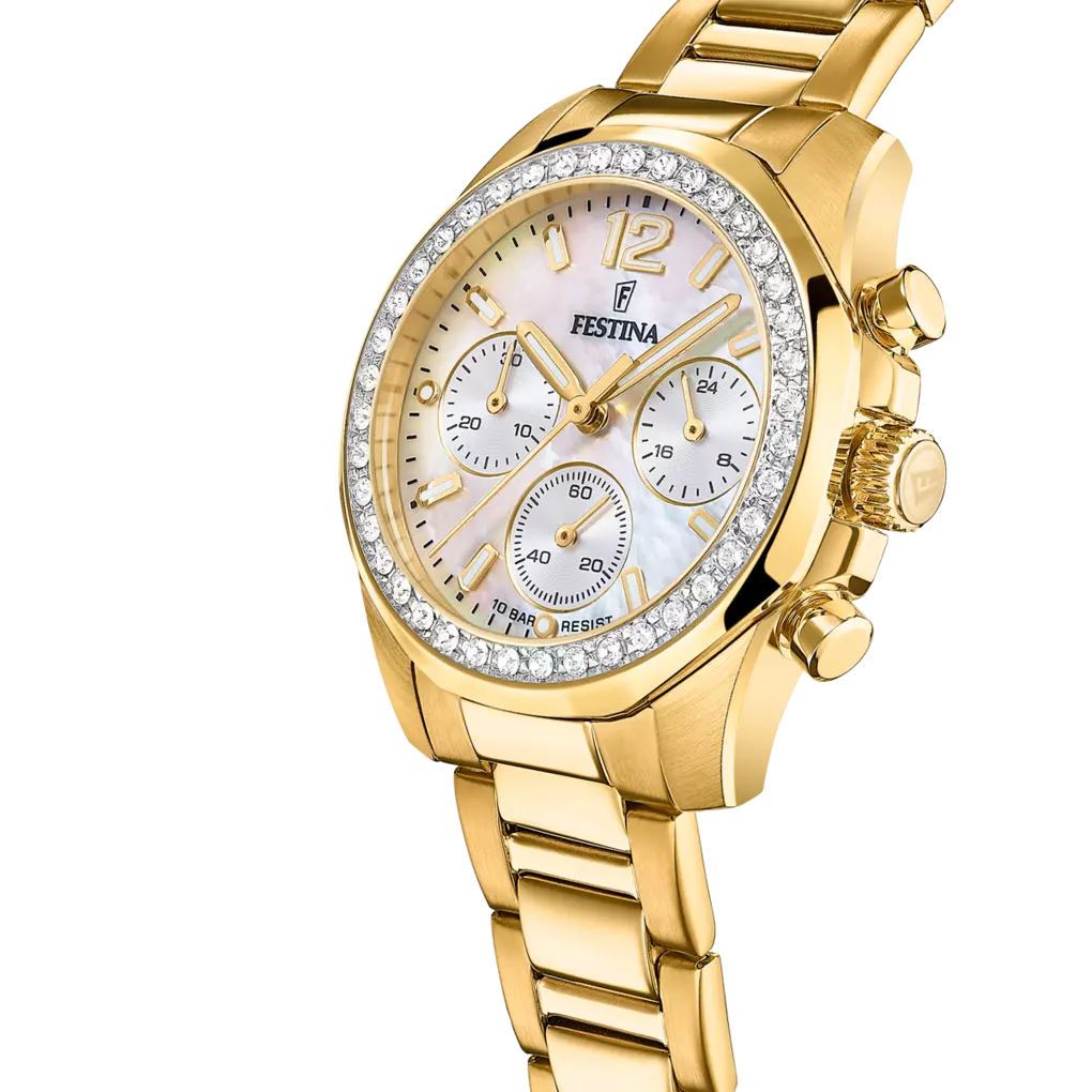 RELOJ festina dorado F20609/1 lateral