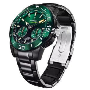 RELOJ festina chrono bike verde con función smartwatch side