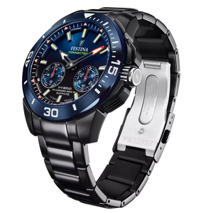 RELOJ festina chrono bike azul con función smartwatch side