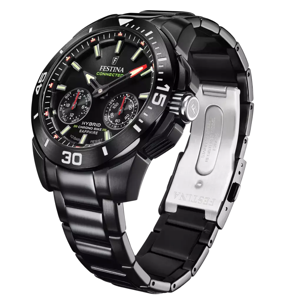 RELOJ festina chrono bike negro con función smartwatch lateral
