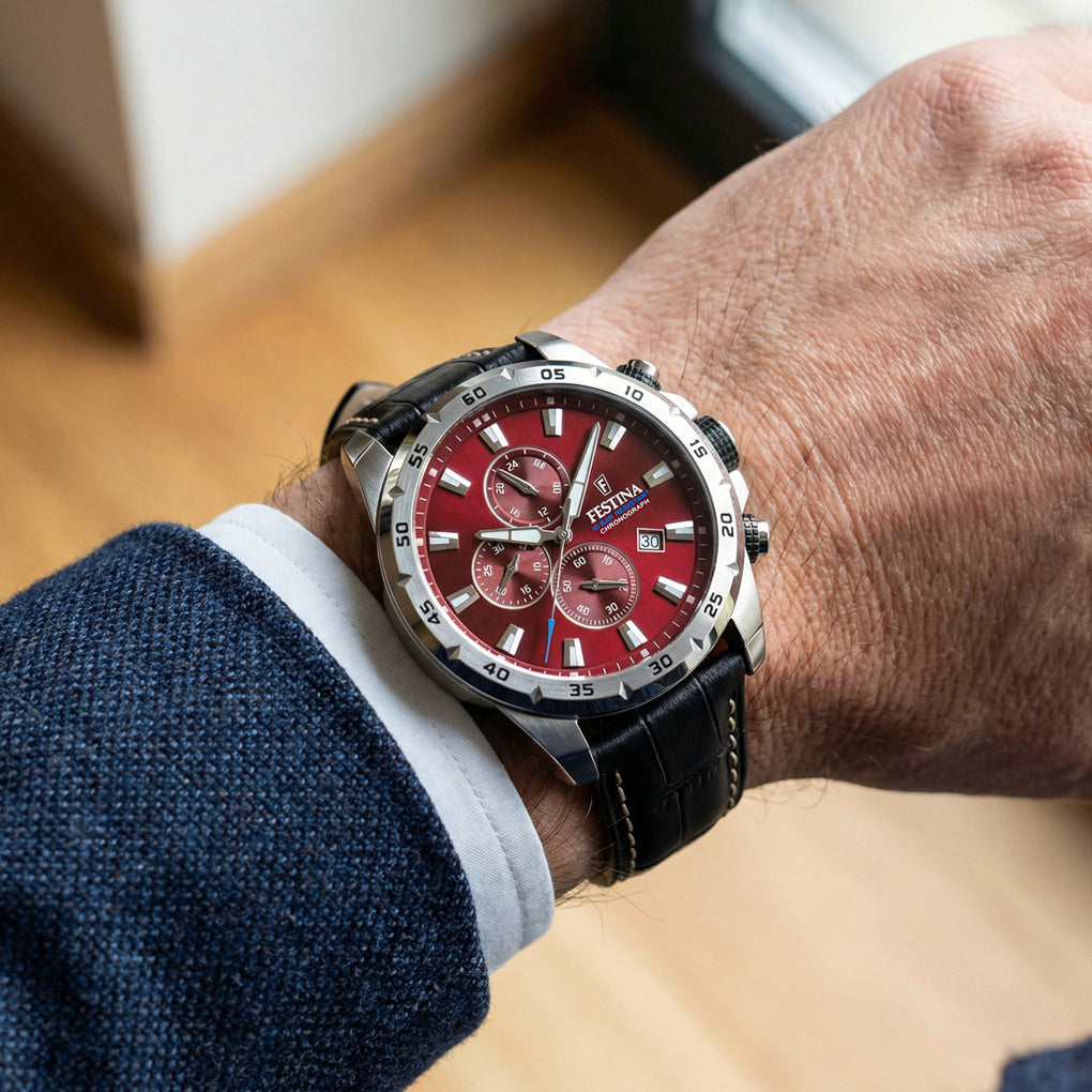 Reloj Festina Timeless Chronograph F20692/5 puesto en la muñeca