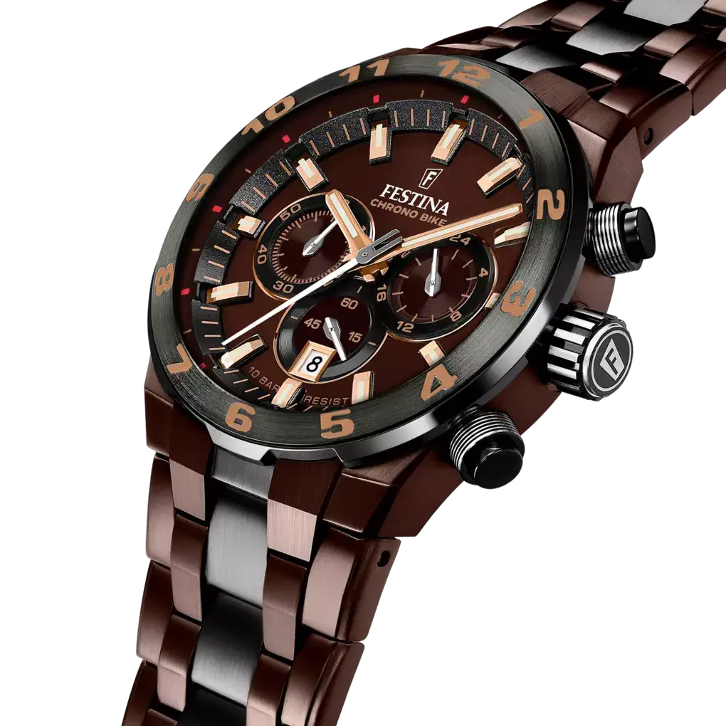 RELOJ festina F20708/1 marron lateral
