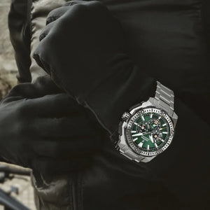 RELOJ festina chrono bike con esfera verde y bisel plateado foto