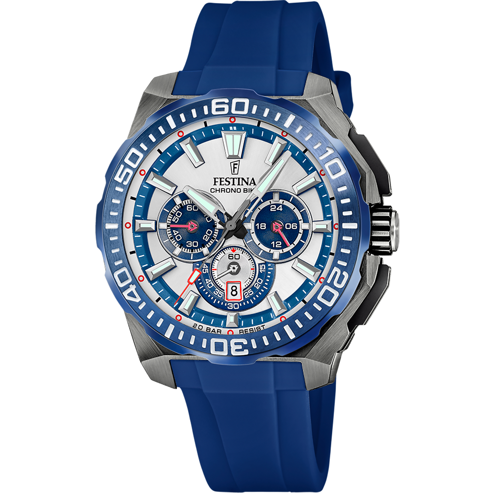 Reloj Festina Chrono Bike F20725/4 esfera plateada