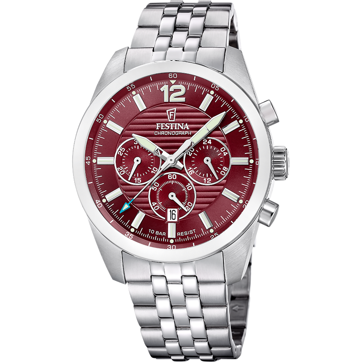 Reloj Festina Timeless Chronograph F20742/6 esfera rojo