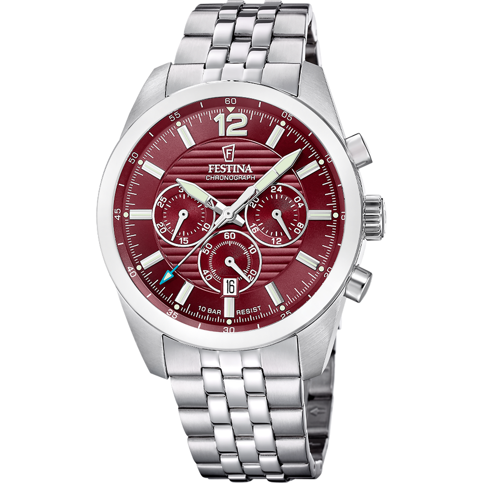 Reloj Festina Timeless Chronograph F20742/6 esfera rojo