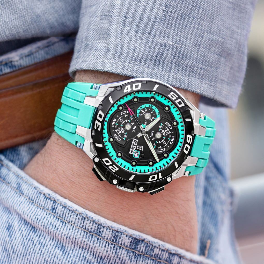 Reloj Festina Chrono Bike F20755/7 puesto en la muñeca