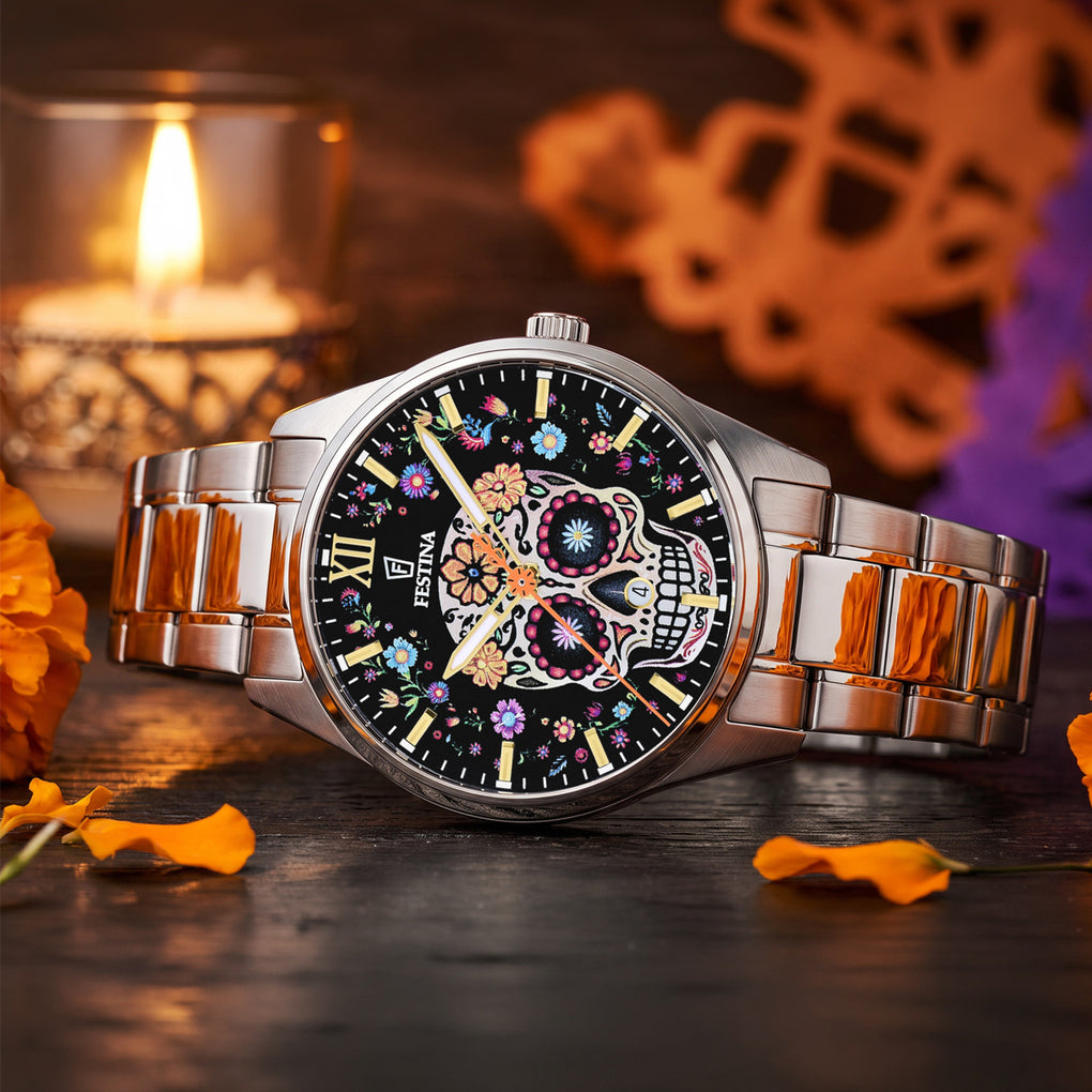 Reloj Festina Acero Clasico F20809/1 puesto en la muñeca ambiente
