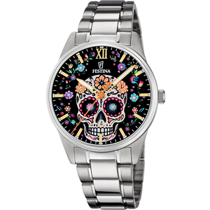 Reloj Festina Acero Clasico F20809/1 esfera Día de Muertos