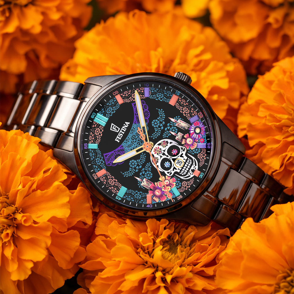 Reloj Festina Acero Clasico F20810/1 puesto en la muñeca ambiente