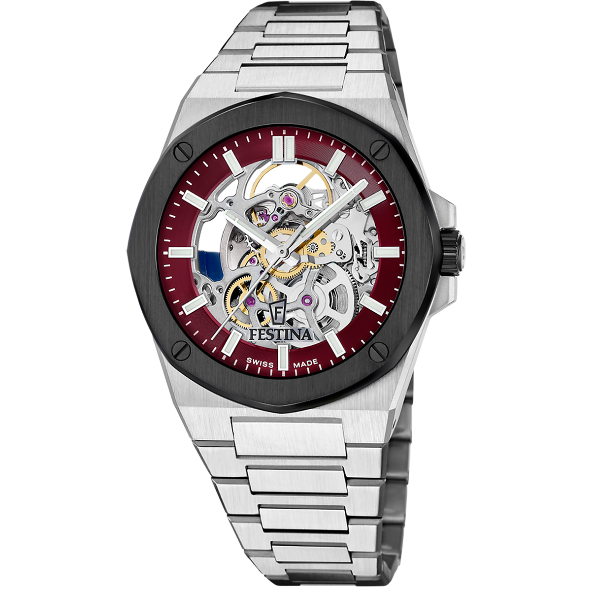 Reloj Festina Swiss Made Automatic F22008/2 esfera morado