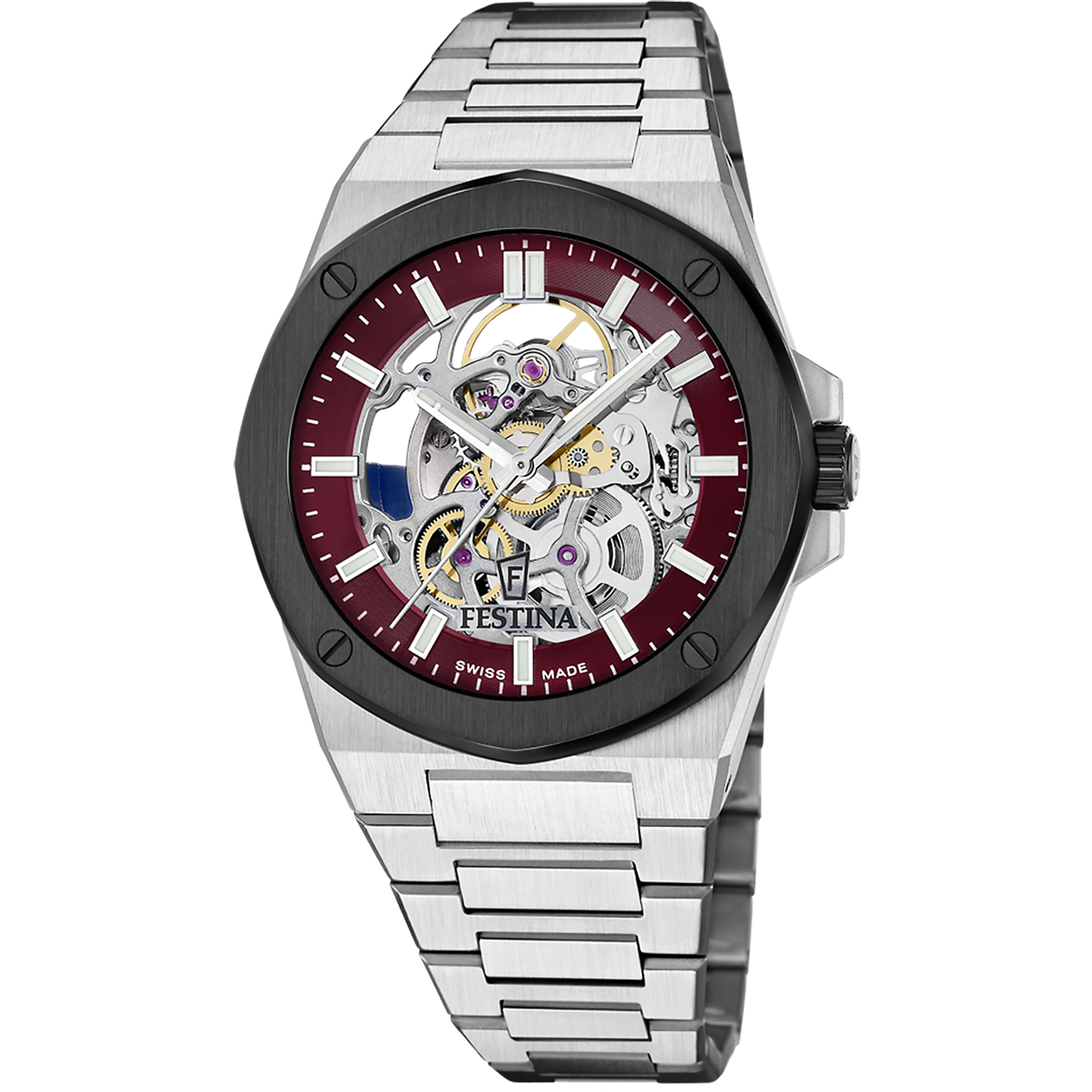 Reloj Festina Swiss Made Automatic F22008/2 esfera morado