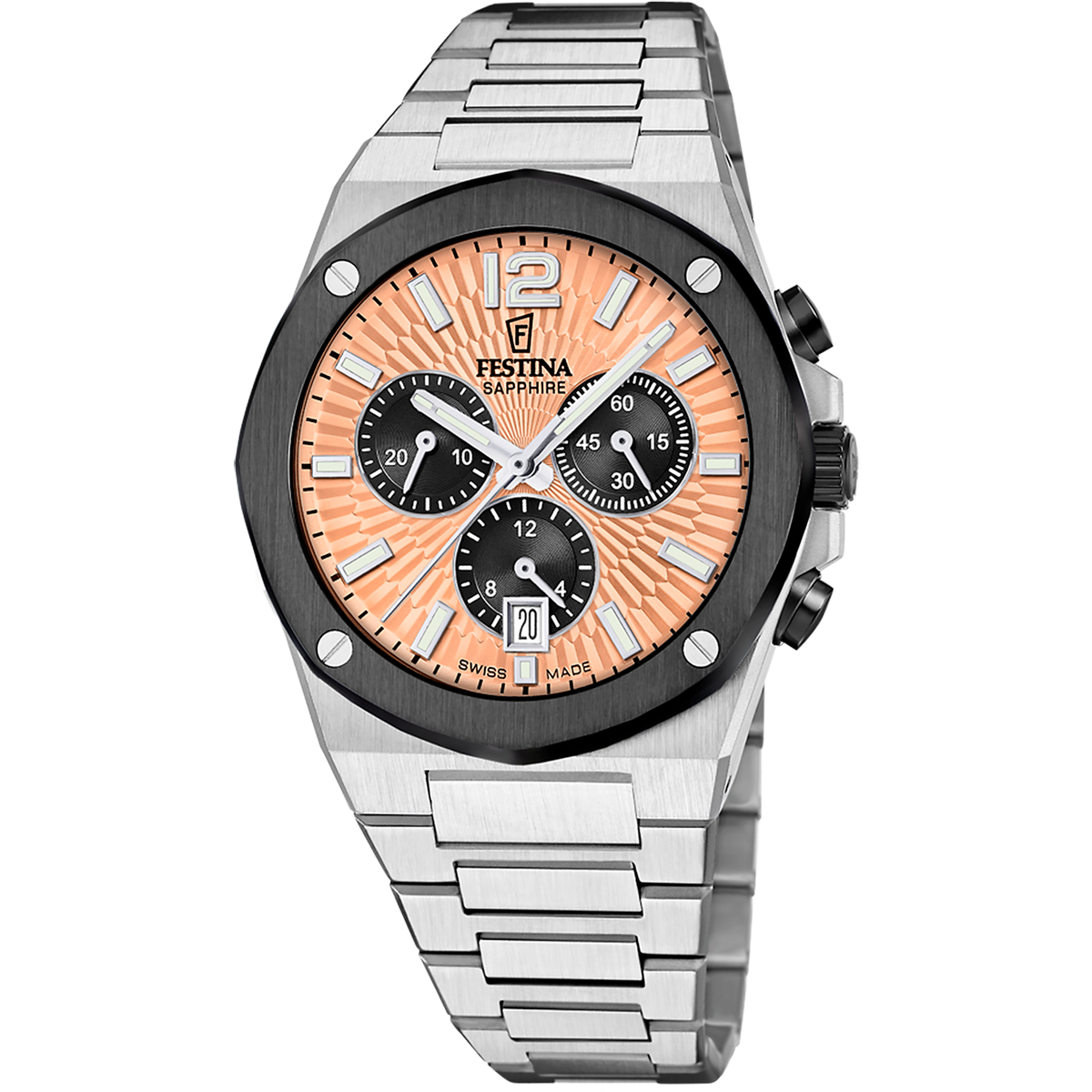 Reloj Festina Swiss Made Vallée F22017/2 esfera naranja