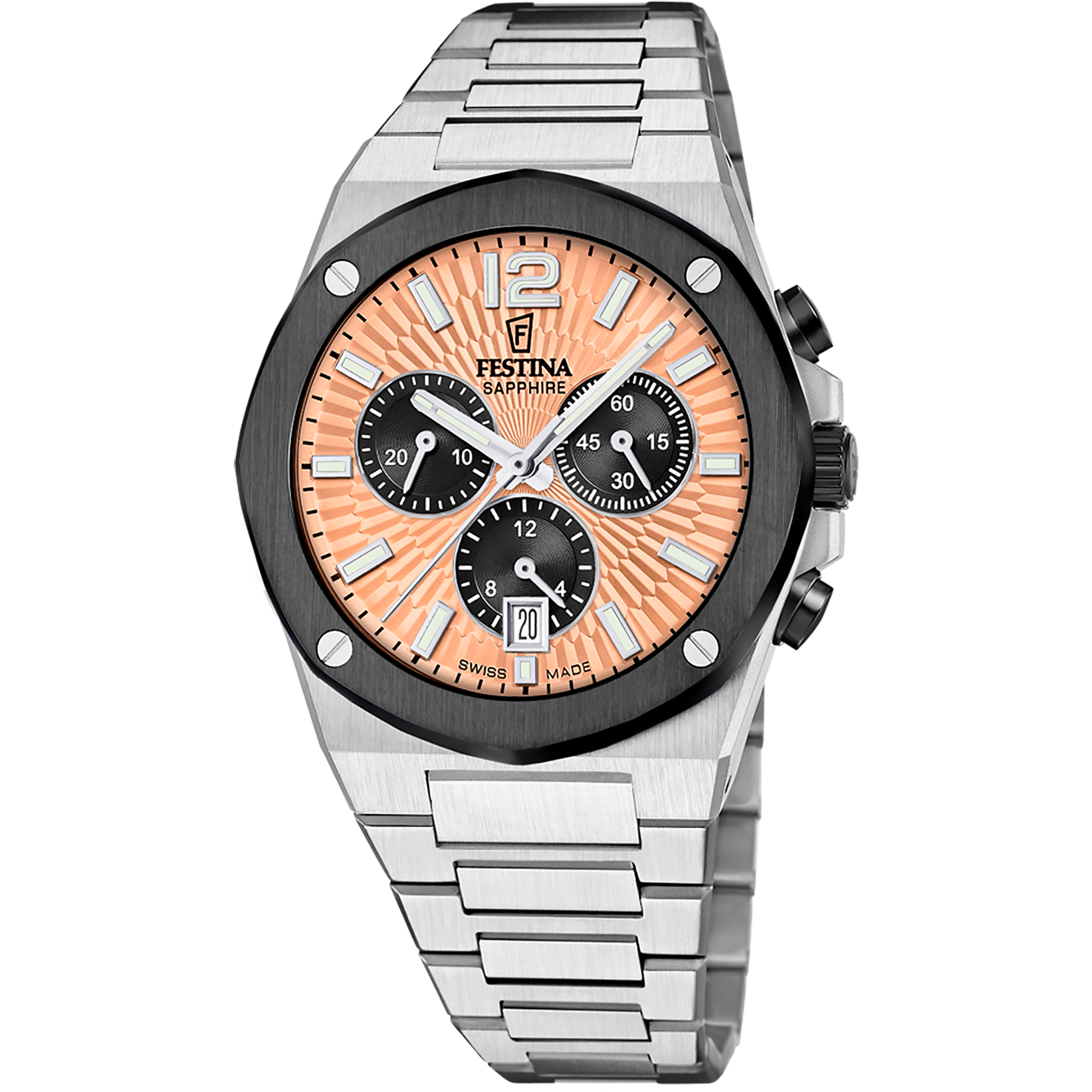 Reloj Festina Swiss Made Vallée F22017/2 esfera naranja