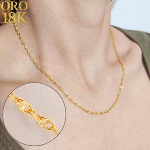 Cadena "ancla" Oro de ley 18k para mujer o niña