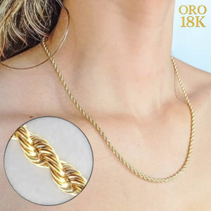 Cordón DE oro 18k MUJER 3mm cuello