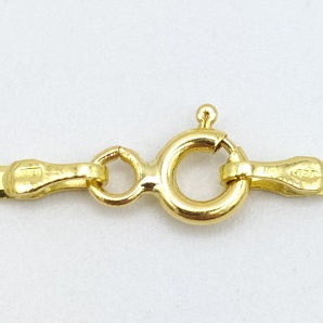 Cadena de oro 18k barbada hueca de 40 cm y 1,5 mm de ancho, cierre