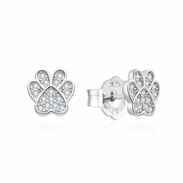 Pendientes de plata micro con huella
