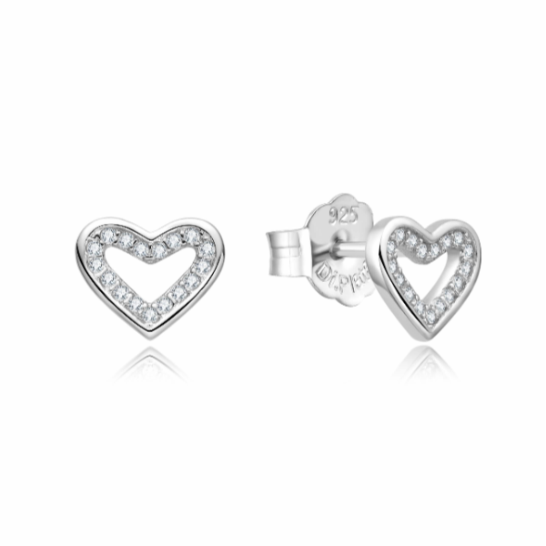 Pendientes de plata micro con circonita