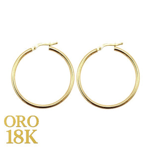 Aros de oro de ley 18k 28 milimetros
