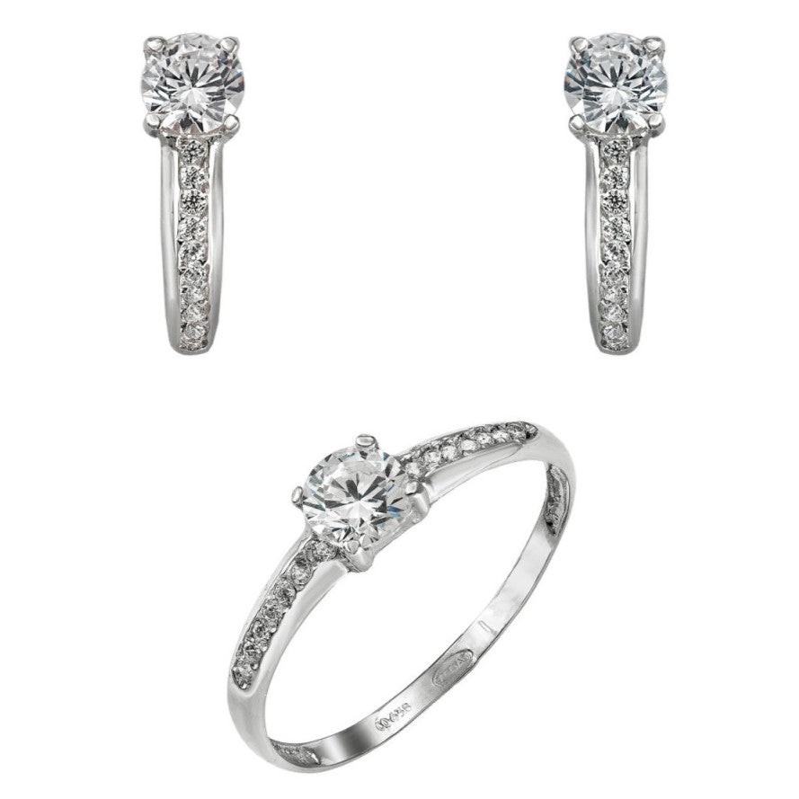 Conjunto para niña de comunión en oro 18k cierre catalán con circonitas