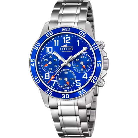 RELOJ INFANTIL LOTUS JUNIOR CON ESFERA AZUL Y BISEL AZUL 18580/6