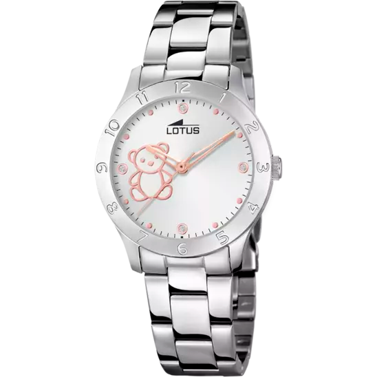 RELOJ INFANTIL LOTUS JUNIOR CON ESFERA PLATEADA OSITO 18657/1