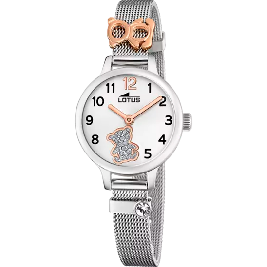 RELOJ INFANTIL LOTUS JUNIOR CON ESFERA PLATEADA OSITO 18659/4