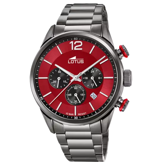 RELOJ DE HOMBRE LOTUS CHRONO CON ESFERA ROJA 18686/5