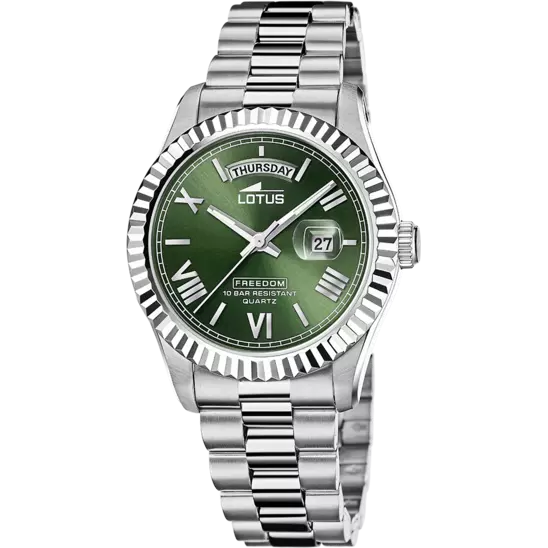 Reloj Lotus FREEDOM para hombre esfera verde