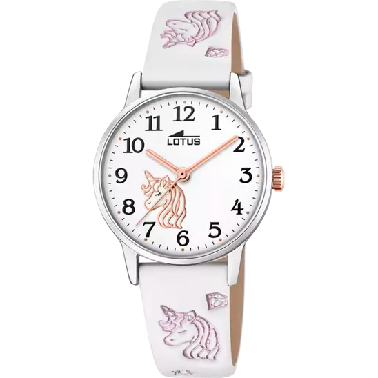 RELOJ INFANTIL LOTUS JUNIOR UNICORNIO CON CORREA BLANCA 18865/1