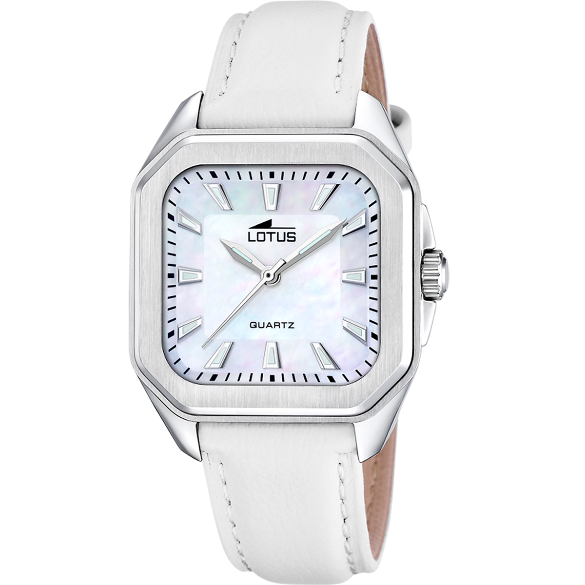 Reloj Lotus Square Series 18968/2 para mujer, esfera nácar, 35 mm