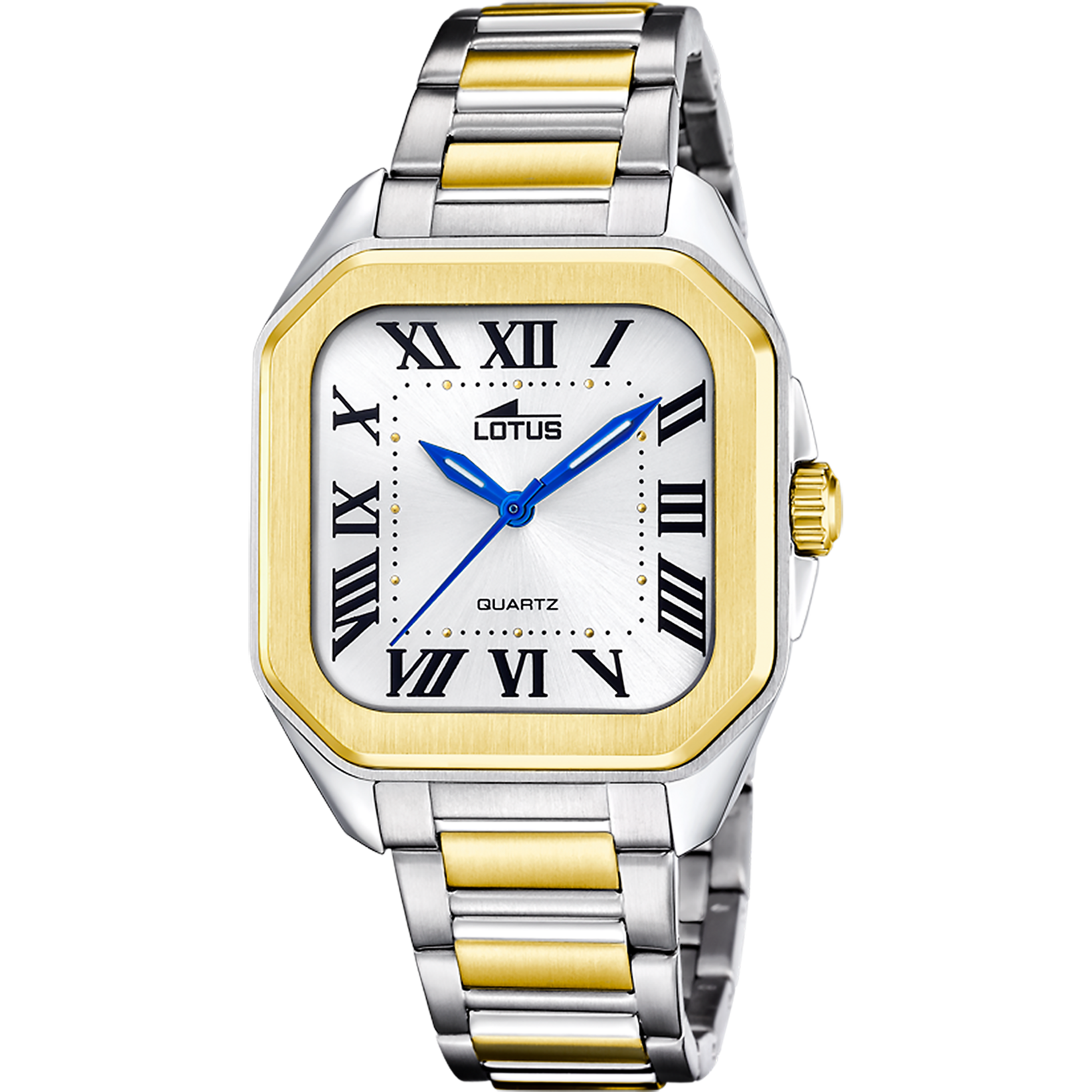 Reloj Lotus Square Series 18969/1 para mujer, esfera blanca, 35 mm
