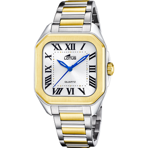 Reloj Lotus Square Series 18969/1 para mujer, esfera blanca, 35 mm