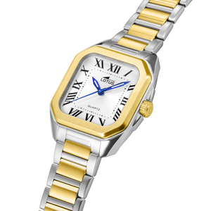 Reloj Lotus Square Series 18969/1 para mujer, esfera blanca, 35 mm, vista de detalle