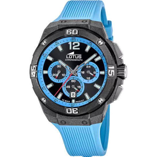 RELOJ LOTUS CHRONO 18975/4 AZUL CLARO CORREA DE CAUCHO