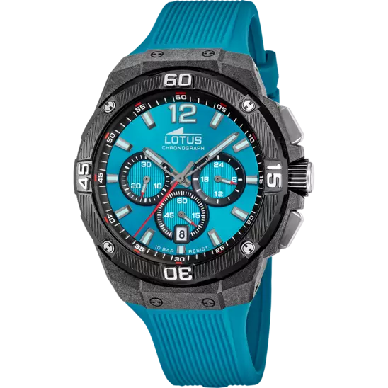 RELOJ LOTUS CHRONO 18975/4 AZUL CLARO CORREA DE CAUCHO